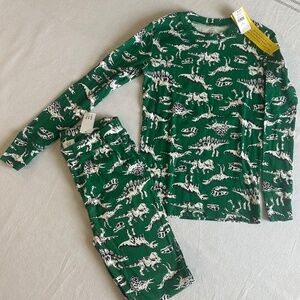 NWT Gap Kids  Pajama Set Pjs Green Dinosaurs